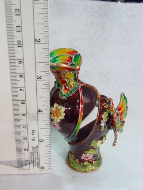 Vase with butterfly Trinket Box