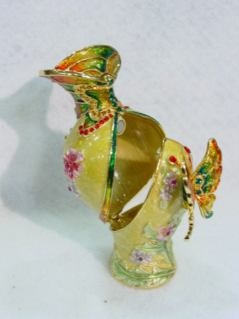 Vase with butterfly Trinket Box
