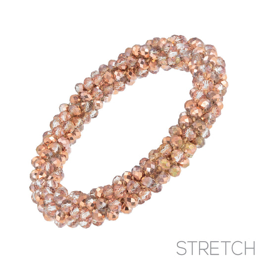 Crystal Beaded Bracelet (Beige) #12-82973BE