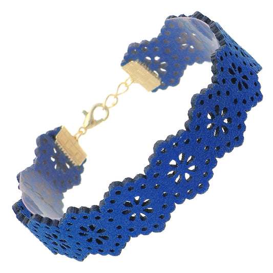 Cutout Bracelet #12-83009BL (Blue)