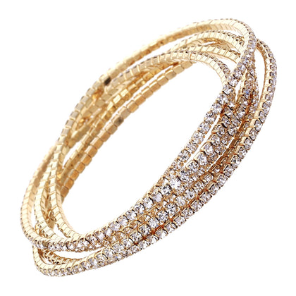 5-Strand Stretch Bracelet #12-83018G (Gold)