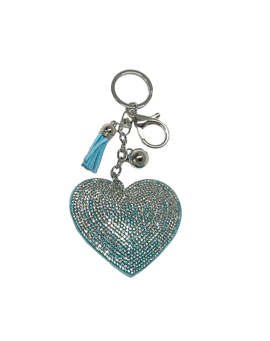 Heart Tassel Keychain #12-31050BL