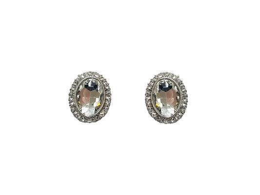 Oval Stone Clip Earring #40-0041CL