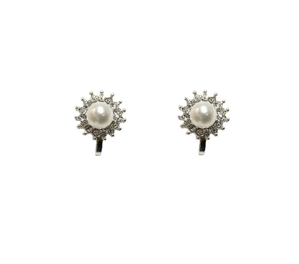 Clip Pearl Earrings #33-20216CP