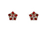 Flower Post Earrings#12-23467RD/CL