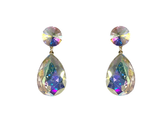 Rhinestone Drop Earring #63-40698AB