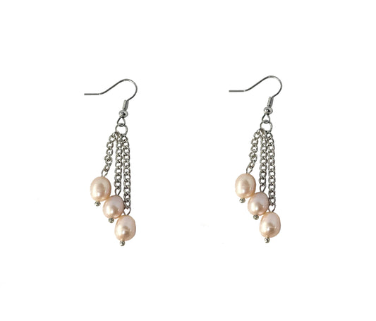 Pearl Dangling Earrings#28-11174LPK