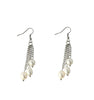 Pearl Dangling Earrings#28-11174WH