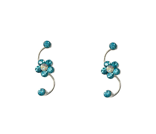 Flower Post Earrings #28-11135AQ