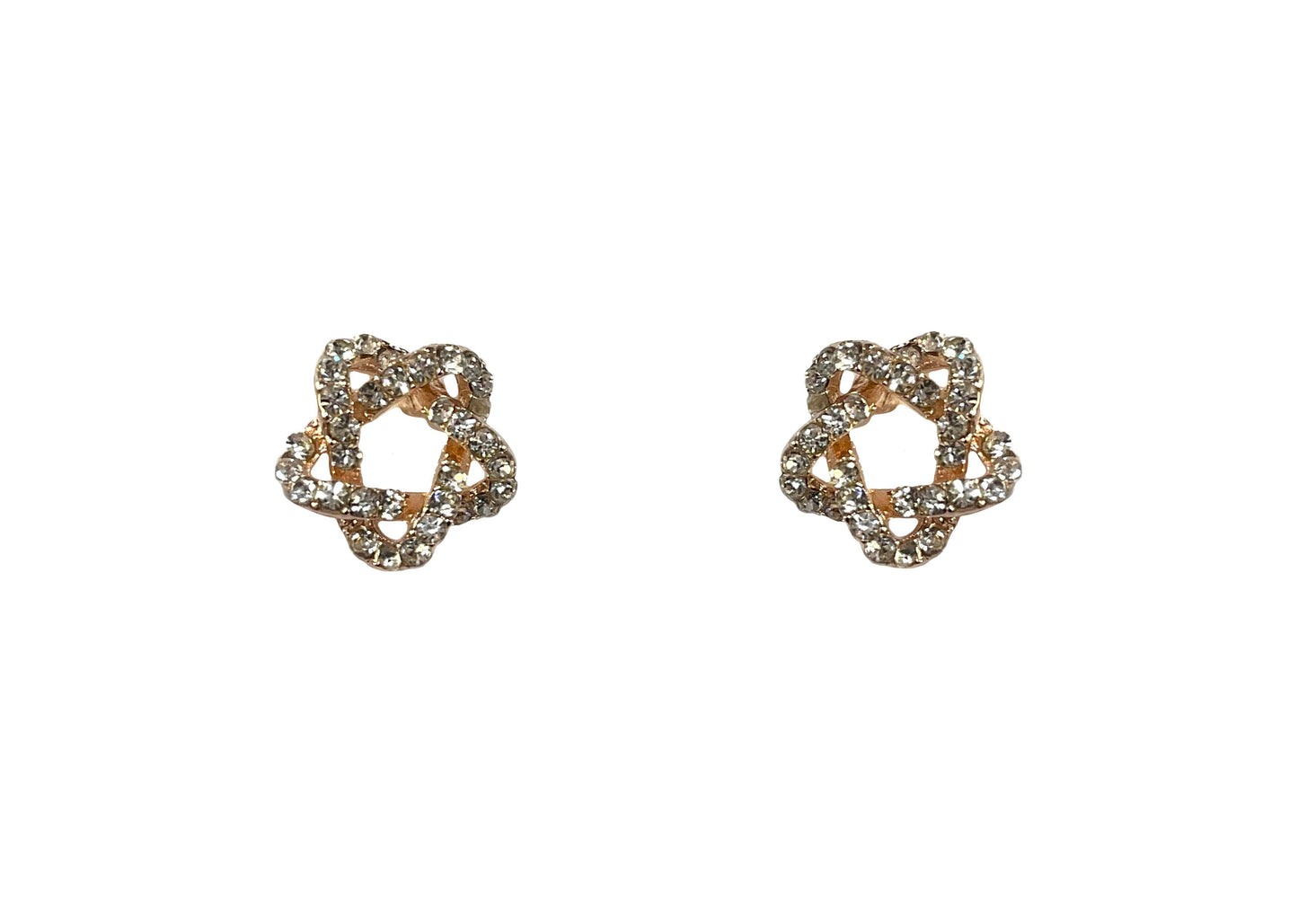 Star Crystal Stones Post Earrings #33-26802PK