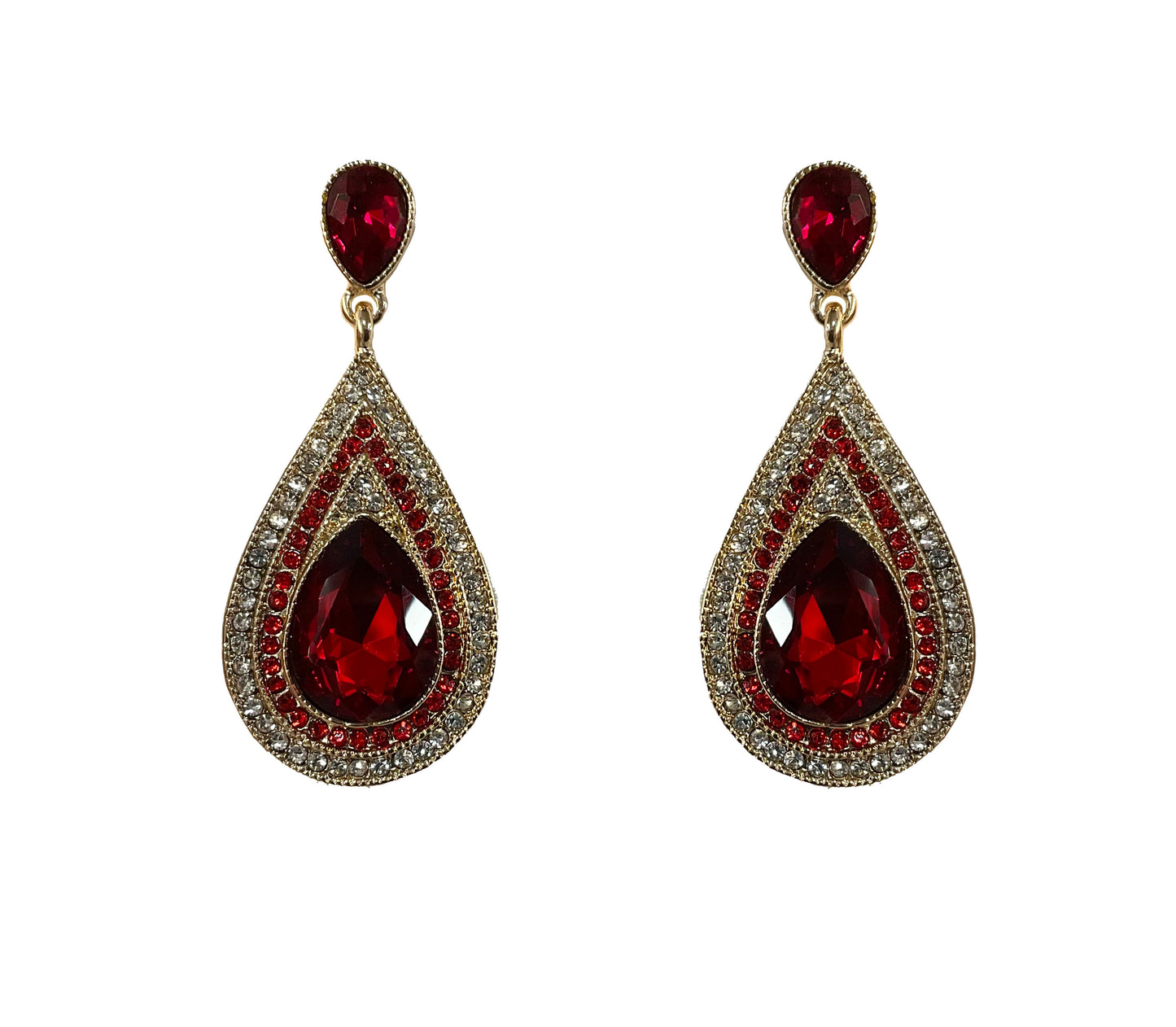 Tear Drop Earring #40-167RD