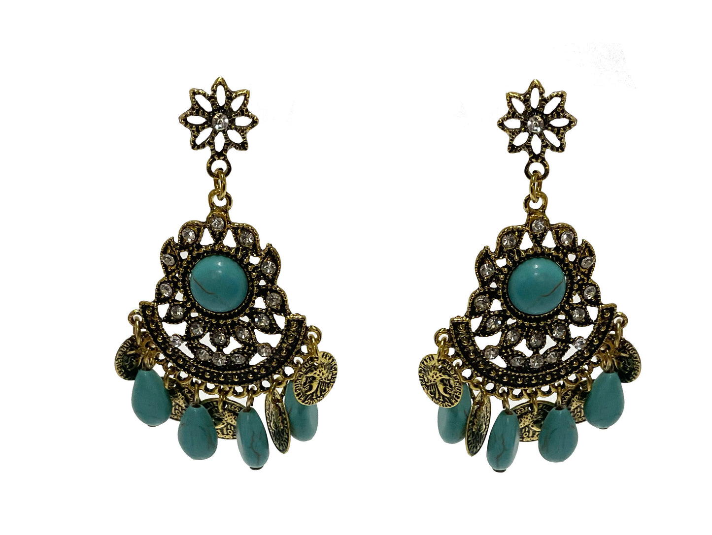 Turquoise Drop Earring #12-24362