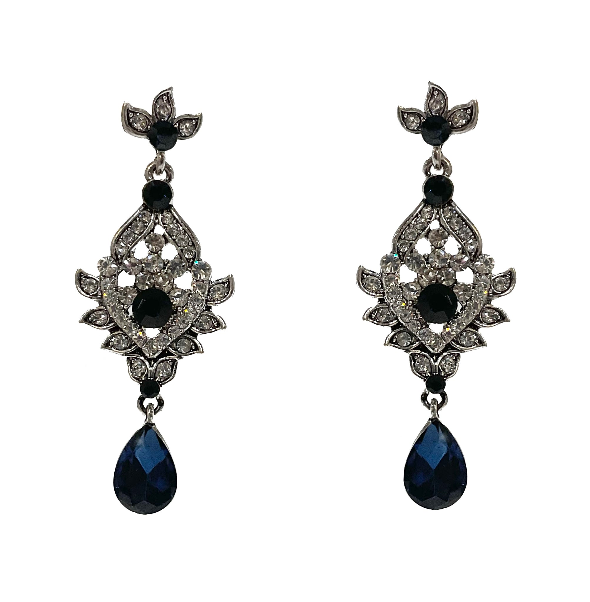 Crystal Fancy Earrings #12-23634BL