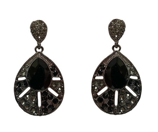 Crystal Stones Post Earring #12-23300JTBK