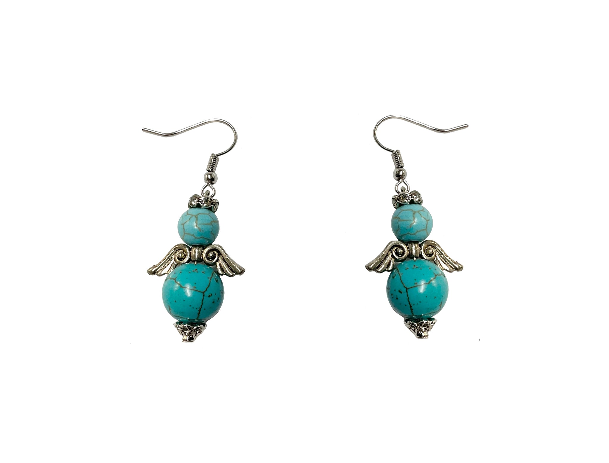 Turquoise Angel Earrings#19-404207