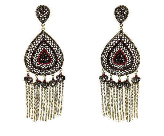 Large Boho Tassel Earring #47-03243
