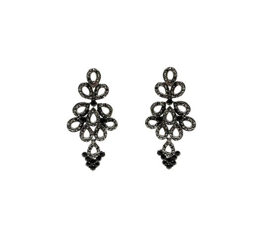 Jet Black Earring #47-4480