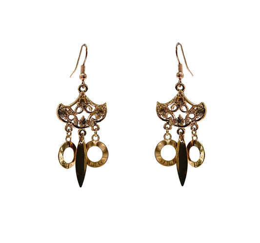 Fashion Dangling Earrings#66-28087Amber