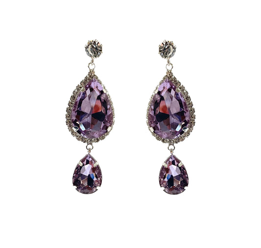 Purple Dangling Earring #63-41435PP