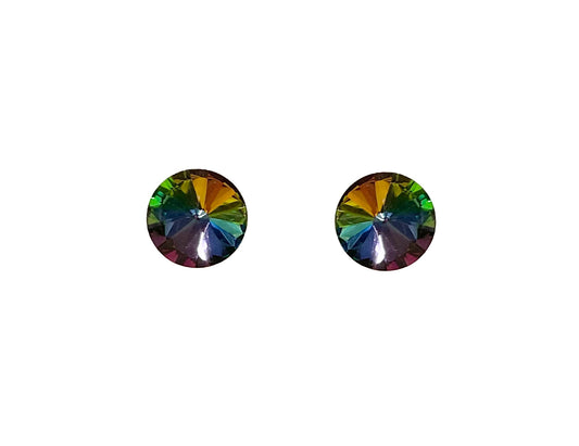 Rainbow Stone Stud Earring 6mm
