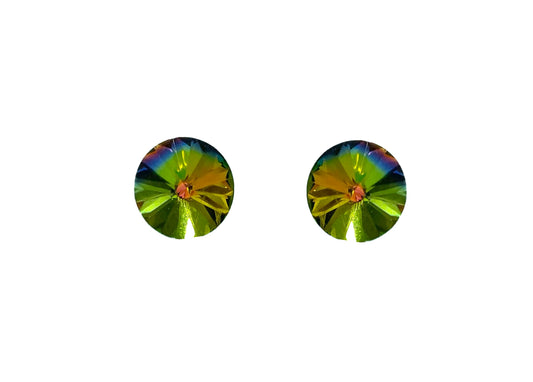 Rainbow Stone Stud Earring 12mm