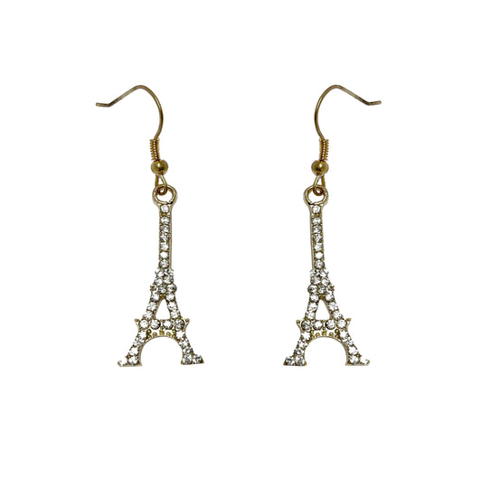 Paris Eiffel Tower Dangle Earrings (G) #28-11175G
