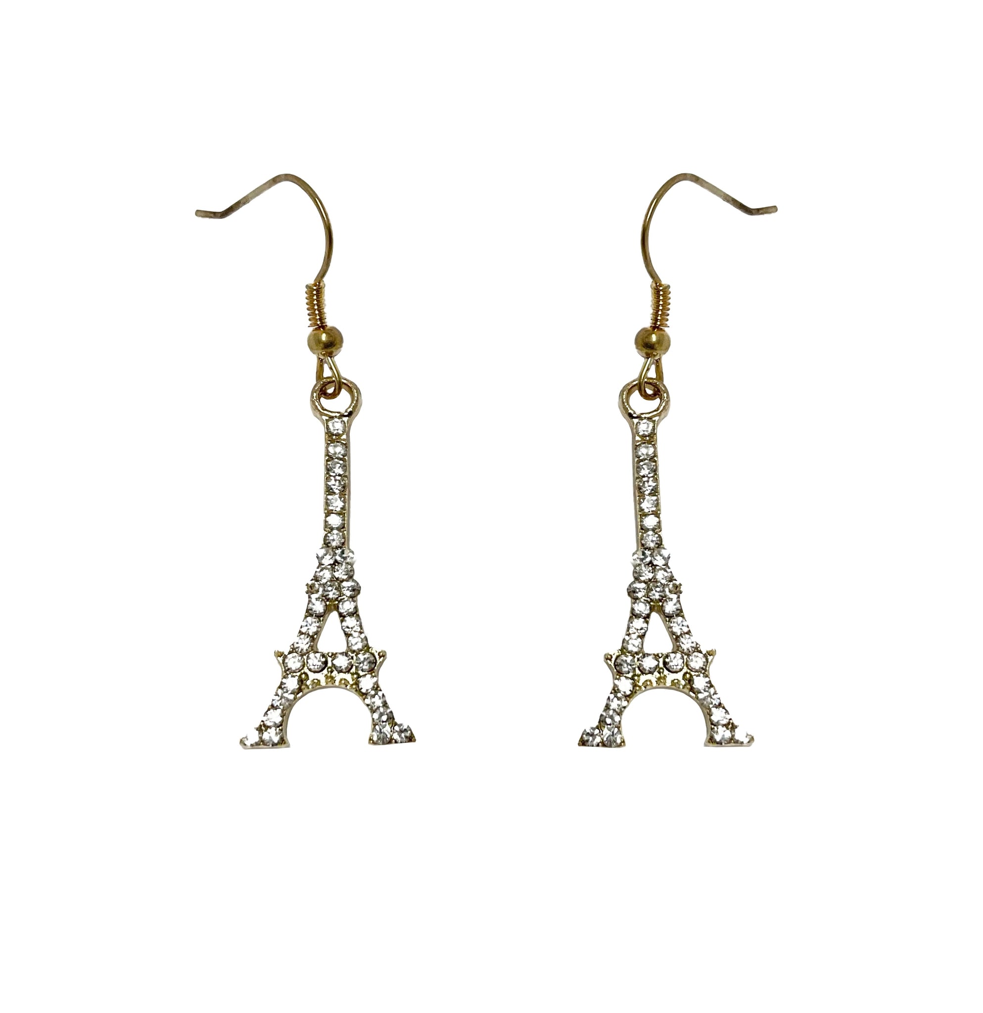 Paris Eiffel Tower Dangle Earrings (G) #28-11175G