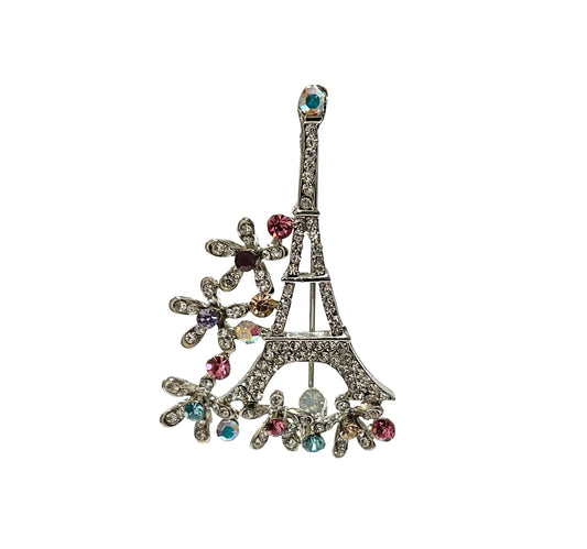 Eiffel Tower Floral Pin #88-09104