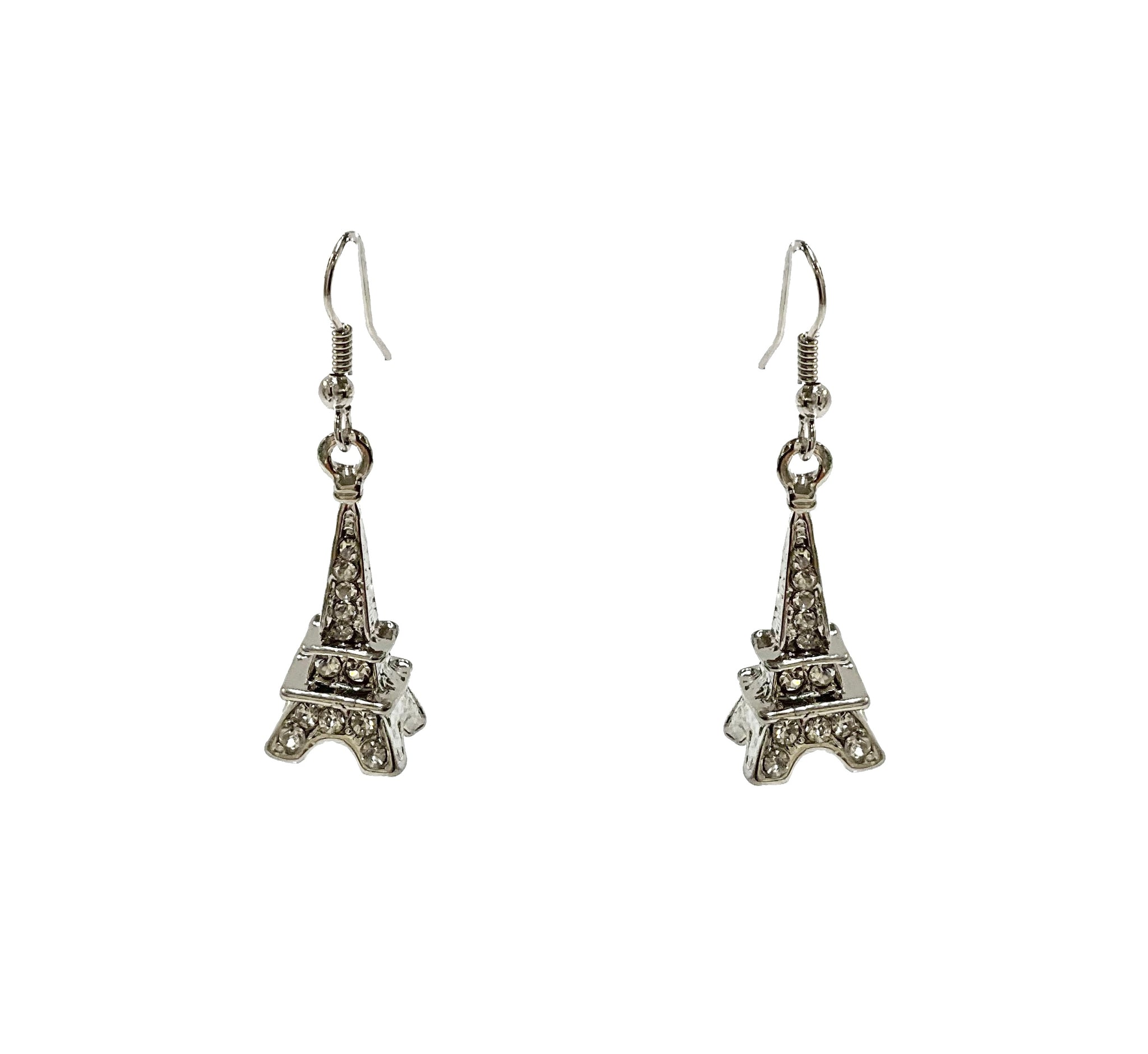 Eiffel Tower Earrings #28-111040S (Silver)