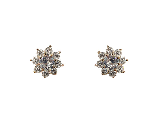 Flower CZ Earring #40-2550