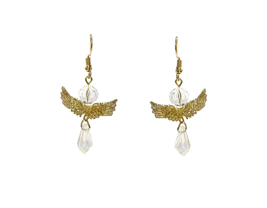Angel wing Drop Earring #28-112073