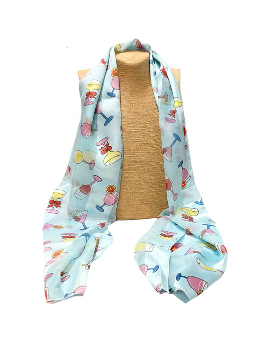Cocktail Satin Scarf #ON-9034BL