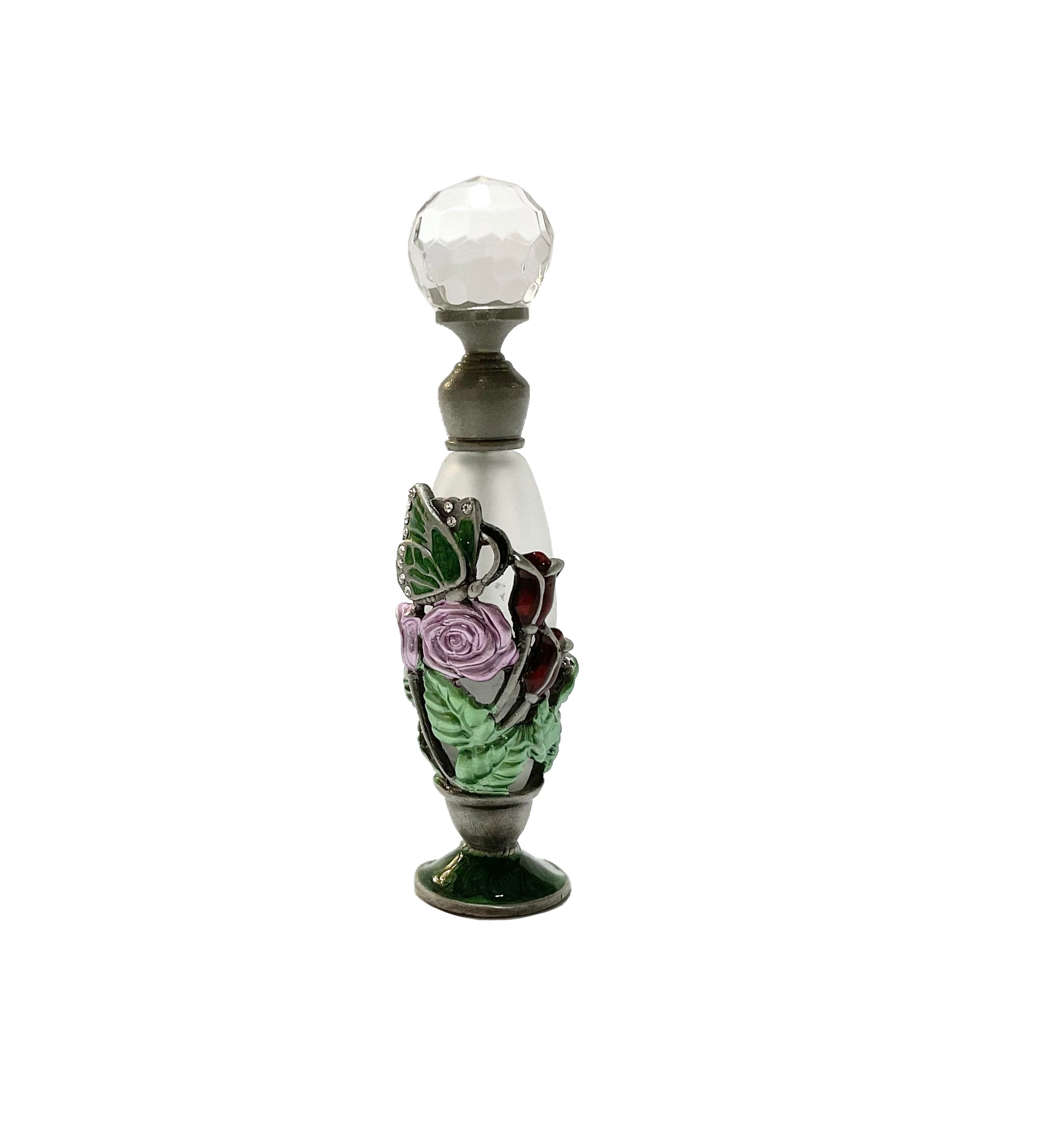 Perfume Bottle with Flowers