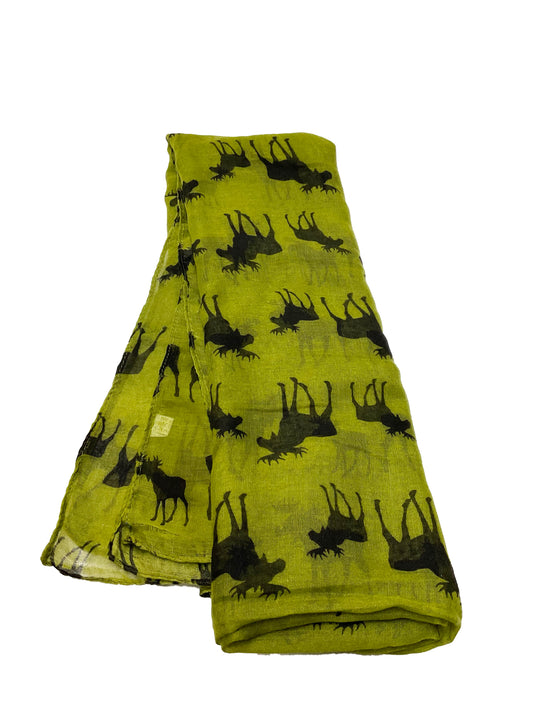 Moose Oblong Scarf #88-2505GN (Green)