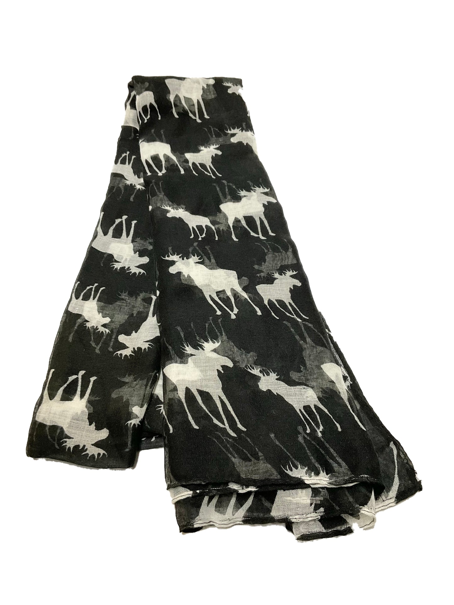 Moose Oblong Scarf #88-2505BK (Black)
