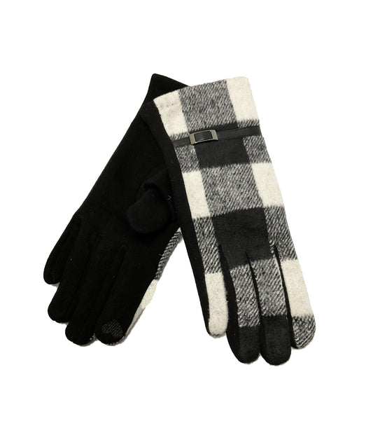 Plaid Winter Gloves #89-931020BK