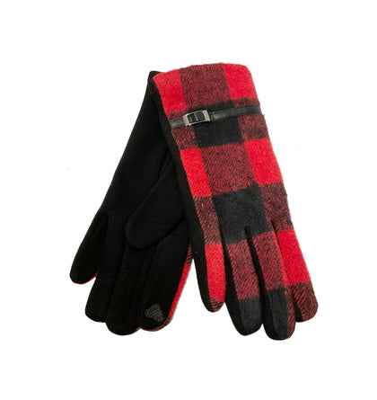 Plaid Winter Gloves #89-931020RD