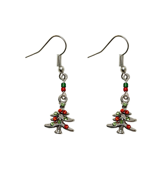 Christmas Tree Earrings #28-110171SL