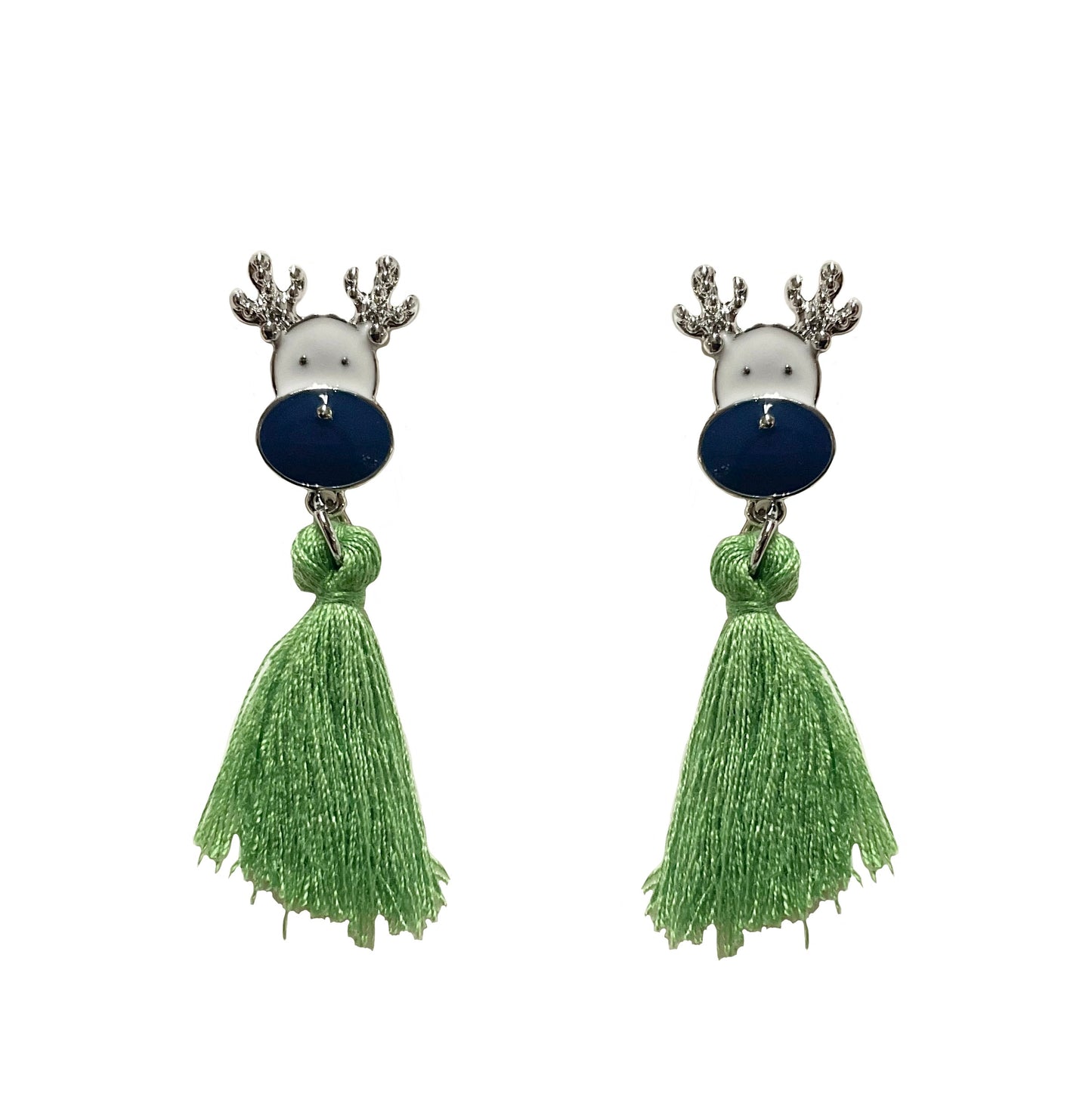 Christmas Deer Tassel Earrings #88-12085