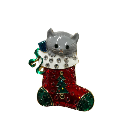 Christmas Cat Pin #19-1223
