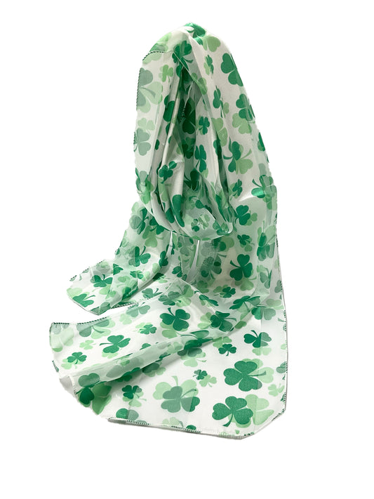 Shamrock Satin Scarf #OS-3012WH (White)