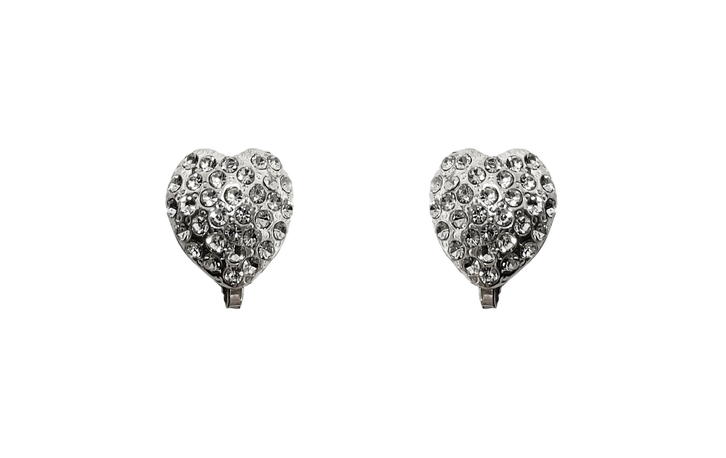 Heart Clip-On Earrings #33-20059S (Silver)