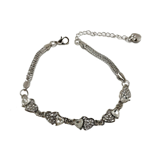 Heart Bracelet #28-11334CL (Clear)