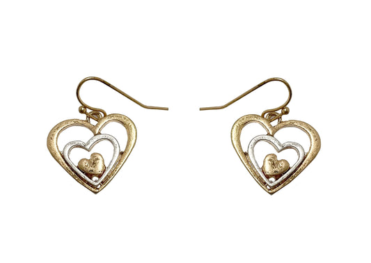 Heart Mixed Earring #33-5457