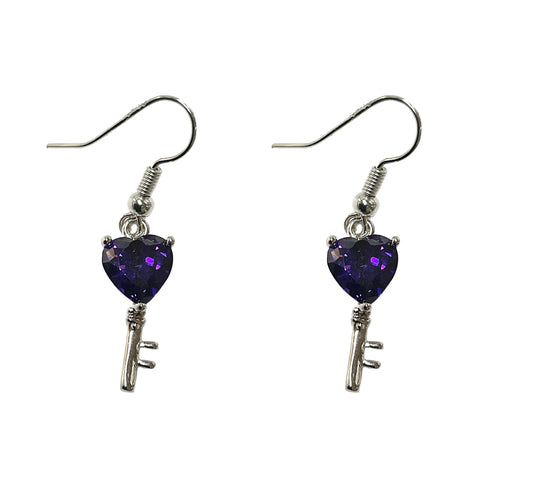 Heart Key Earring #66-360701PP
