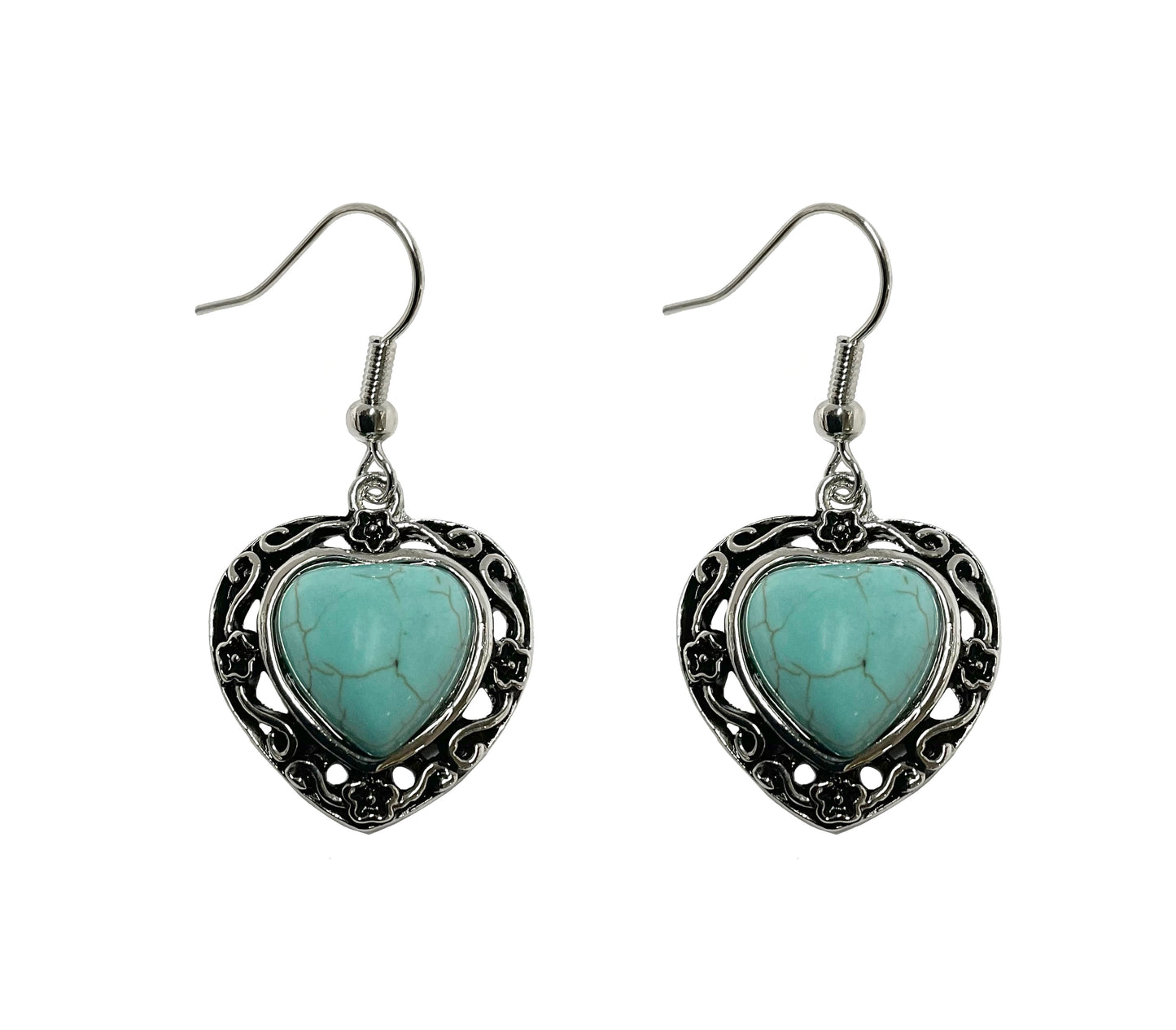 Turquoise Heart Earring #19-140319