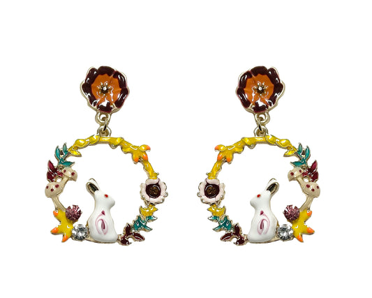 Bunny Floral Earring #89-12437