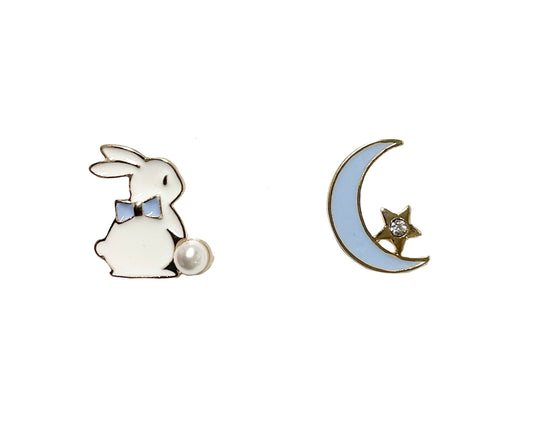 Bunny Moon Earrings #89-12434BL
