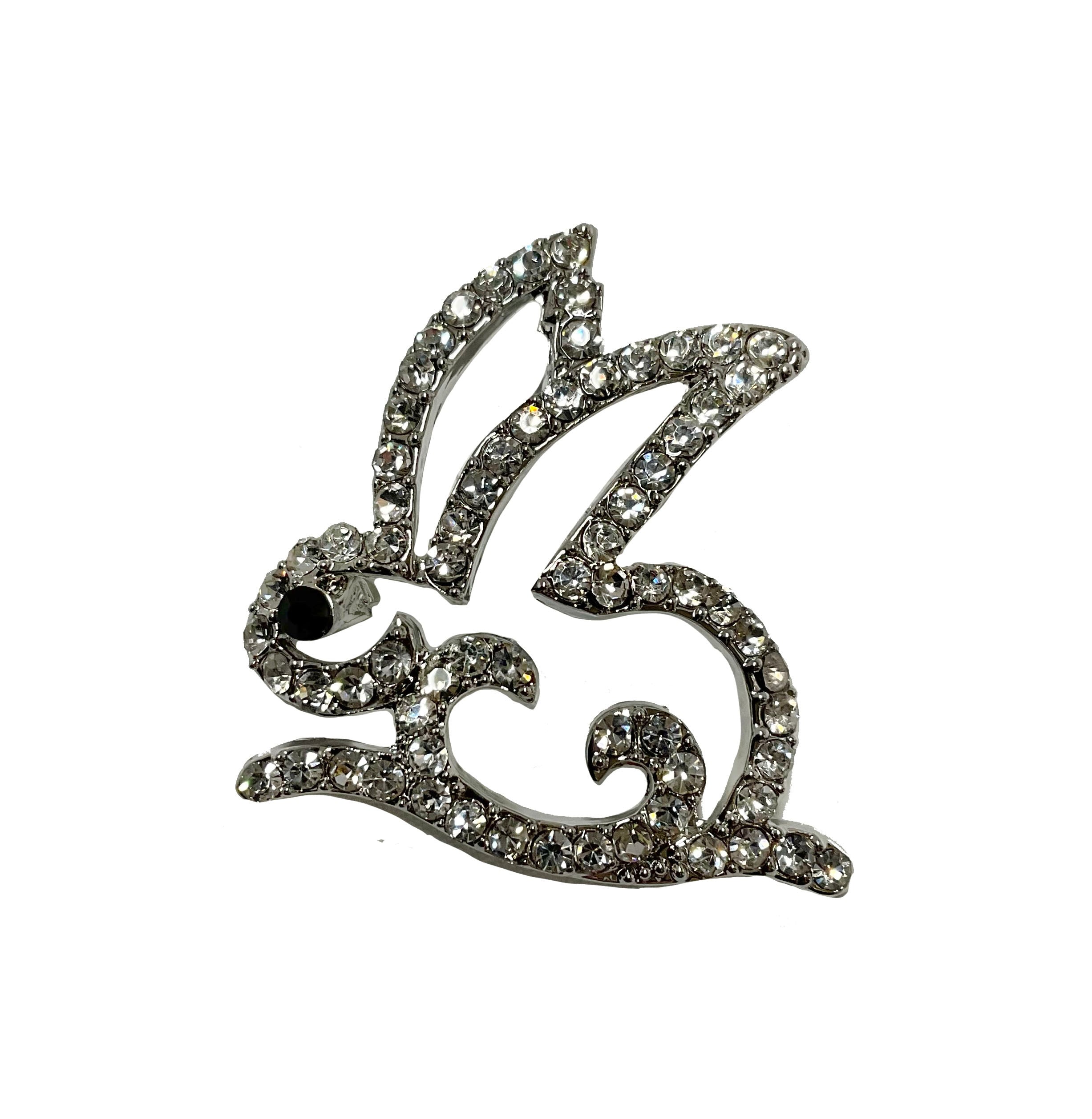 Silver Rabbit Pin Rabbit Pin #66-34520 – Chung Lian Trades Seattle