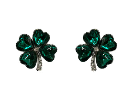 St Patrick's Day Earring Bundle, Shamrock Teardrop Earrings By